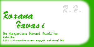 roxana havasi business card